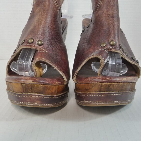 BED STU SIZE 9 JOANN LEATHER WEDGES - Picture 9 of 14